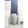 image:imageUmbra Twirla Trash Can Swing Top Garbage Can 24 Gallon Metallic White  Slim design fits narrow spaces stable weighted base easy wipe clean durable plasticGrey