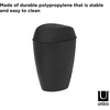image:imageUmbra Twirla Trash Can Swing Top Garbage Can 24 Gallon Metallic White  Slim design fits narrow spaces stable weighted base easy wipe clean durable plasticBlack