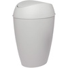 image:imageUmbra Twirla Trash Can Swing Top Garbage Can 24 Gallon Metallic White  Slim design fits narrow spaces stable weighted base easy wipe clean durable plasticGrey