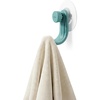 image:imageUmbra Nami Adhesive Hooks No Drill Wall Hooks Set of 3 Ocean Blue  Rustproof construction holds 2 lbs nondamaging on tiles bathroom accessory storage plasticOcean Blue