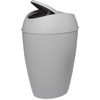 image:imageUmbra Twirla Trash Can Swing Top Garbage Can 24 Gallon Metallic White  Slim design fits narrow spaces stable weighted base easy wipe clean durable plasticGrey