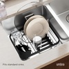 image:imageUmbra Sinkin Dish Drying Rack  Drainer Caddy with Removable Cutlery Holder  Use in Sink or On Counter Black