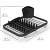 image:imageUmbra Sinkin Dish Drying Rack  Drainer Caddy with Removable Cutlery Holder  Use in Sink or On Counter Black