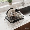 image:imageUmbra Sinkin Dish Drying Rack  Drainer Caddy with Removable Cutlery Holder  Use in Sink or On Counter Black