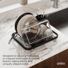 image:imageUmbra Sinkin Dish Drying Rack  Drainer Caddy with Removable Cutlery Holder  Use in Sink or On Counter Black