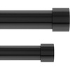 image:imageUmbra Cappa Double Curtain Rod 66 to 120Inch Brass Bundle with Matching Finials Brackets amp Hardware 66 to 120Inch Brushed Black
