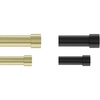 image:imageUmbra Cappa Double Curtain Rod 66 to 120Inch Brass Bundle with Matching Finials Brackets amp Hardware 66 to 120Inch Brushed Black