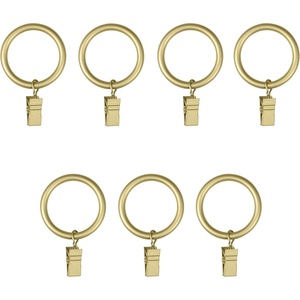 image:imageUmbra Cappa 1 Clip Rings Set of 7 Matte BlackBrass